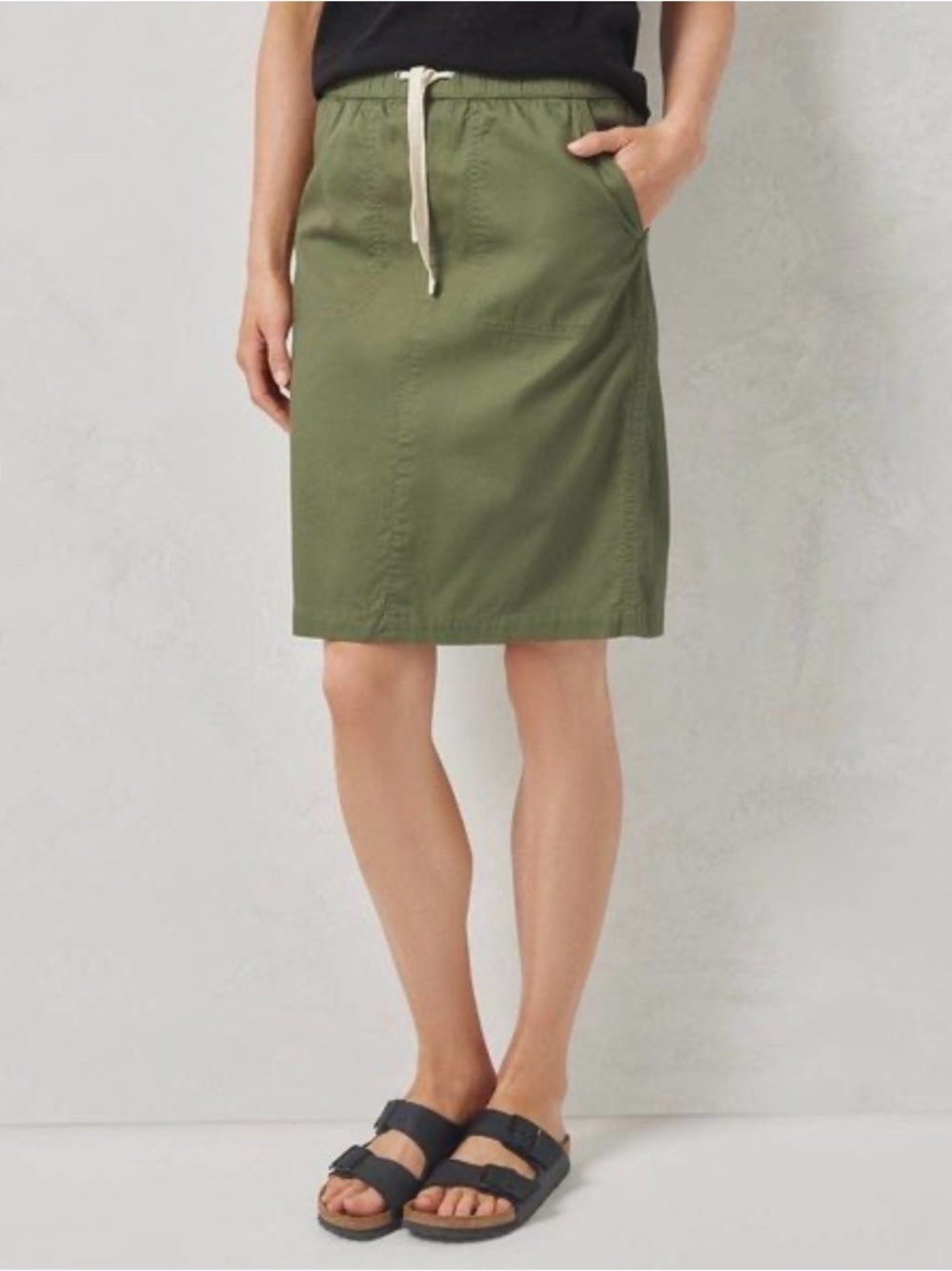 Pact Daily Twill Skirt Organic Cotton S Green Gorpcore Granola Girl Casual